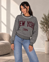 Maglia Magda - Nero/Bordeaux