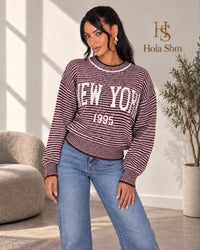 Maglia Magda - Rosa/Bordeaux