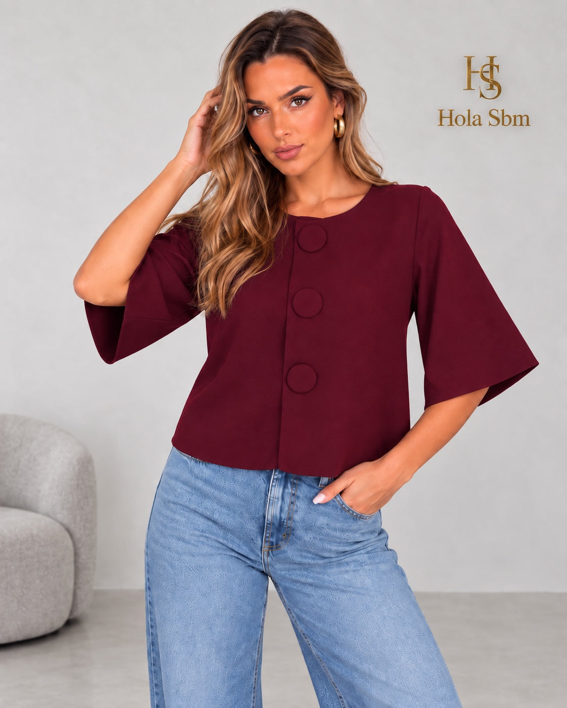 Maglia Morena bordeaux