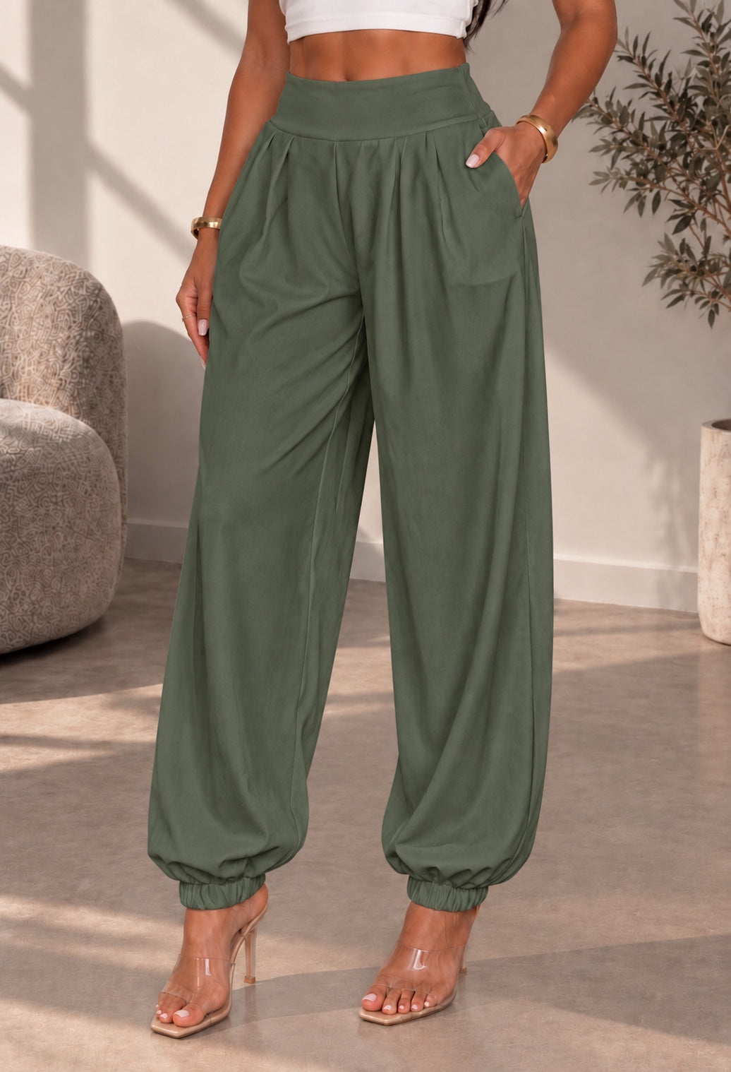 Pantalone Asia verde