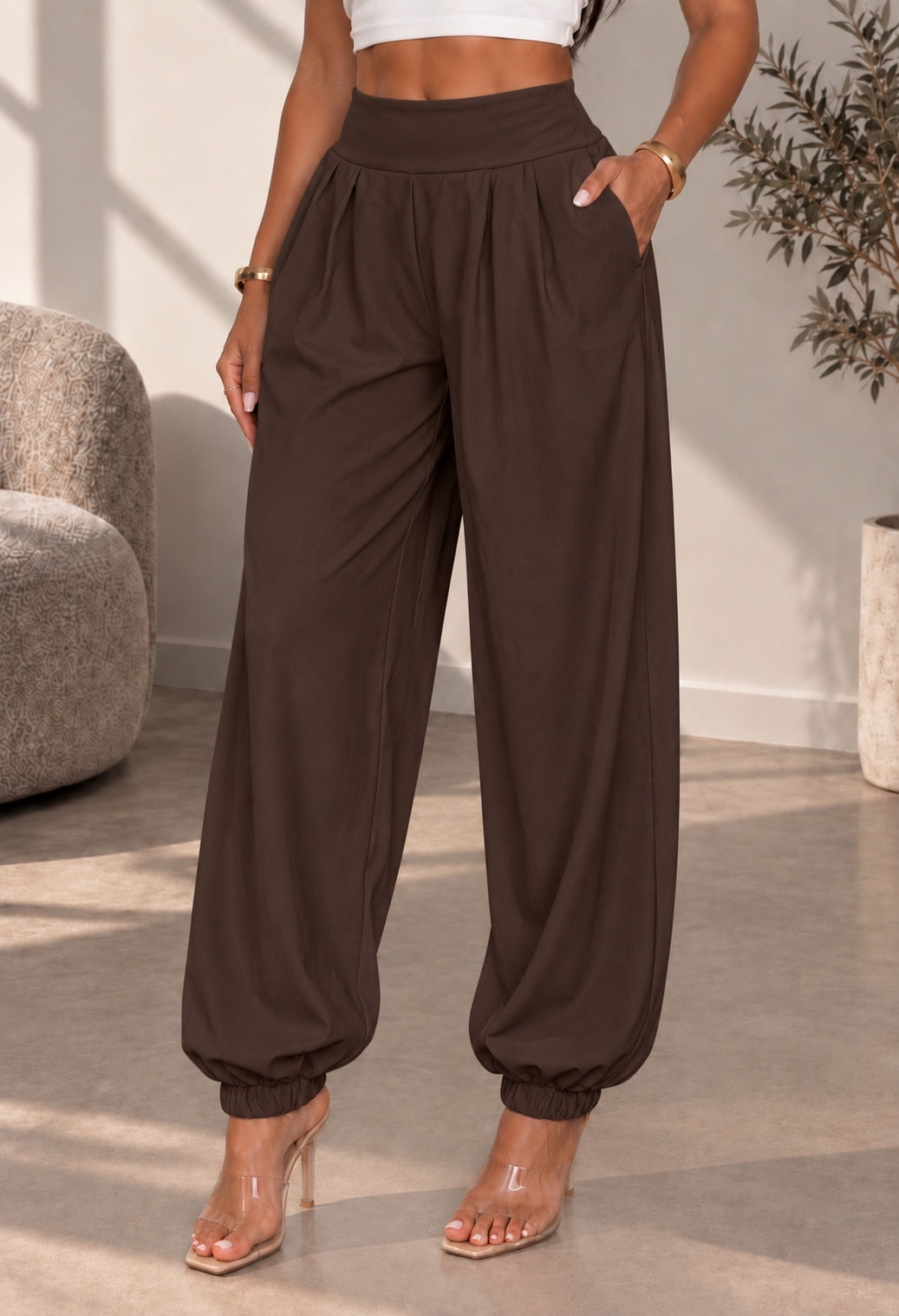 Pantalone Asia marrone