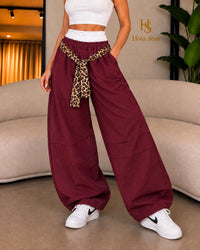Pantalone Farah bordeaux
