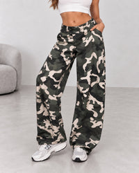Pantalone Hervè camouflage verde