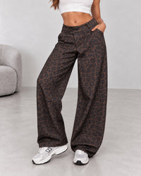 Pantalone Hervè leopard marrone