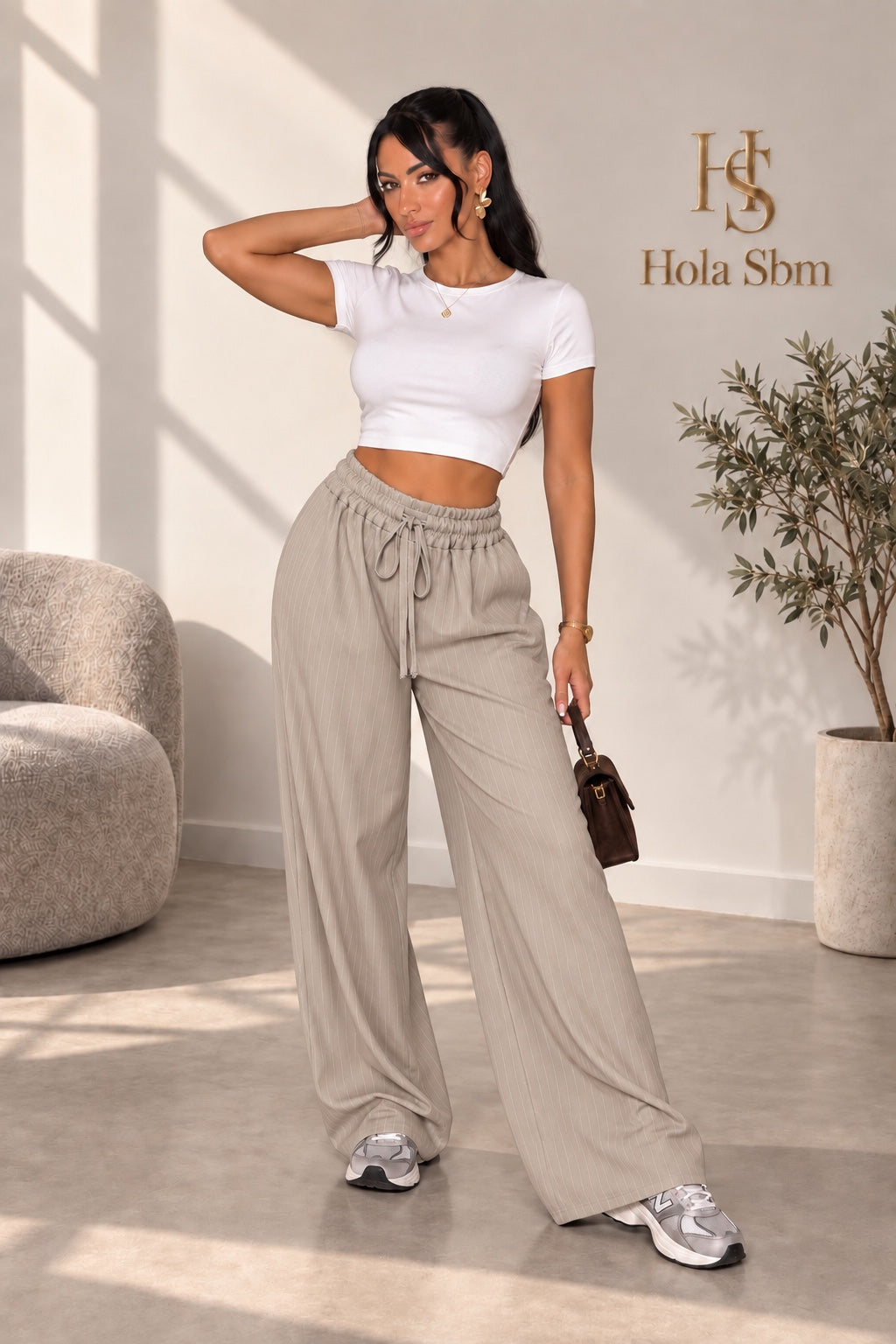 Pantalone Jey beige indossato