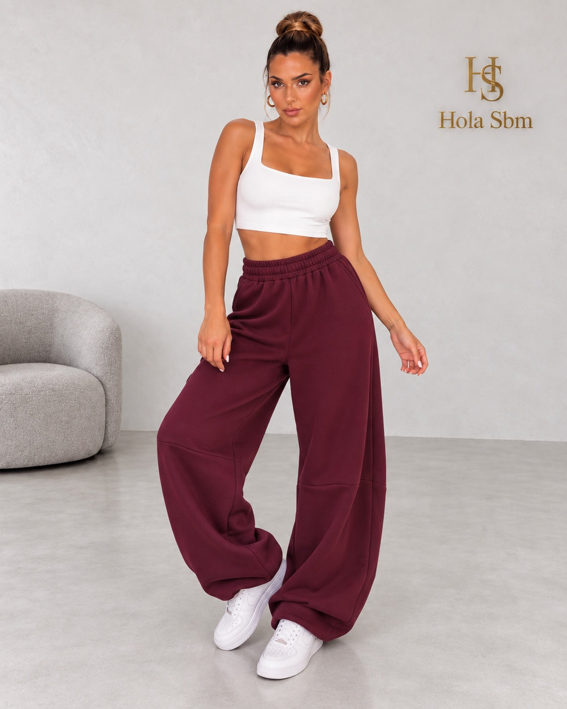 Pantatuta Alicia bordeaux - look completo