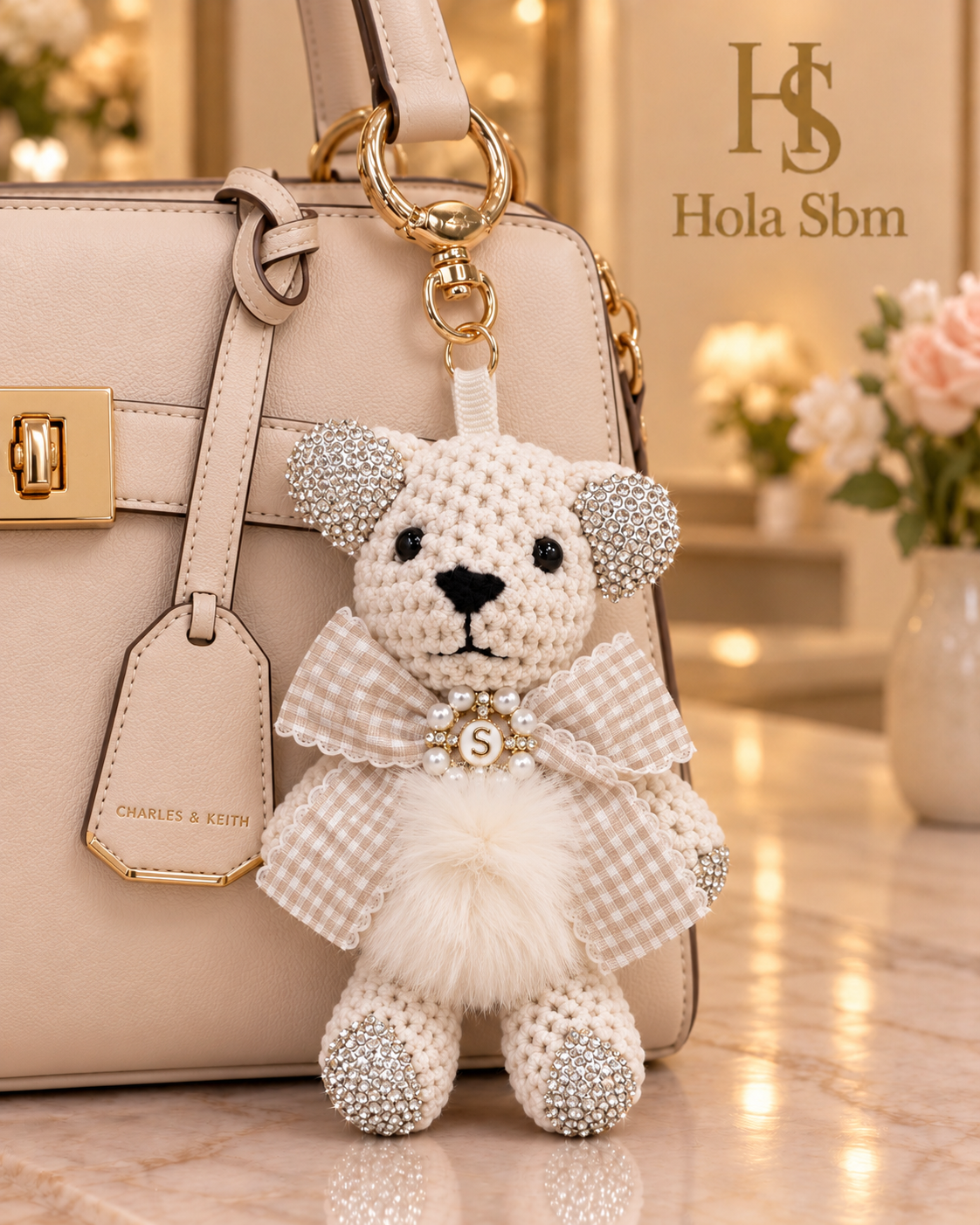 Portachiavi Teddy Éclat bianco