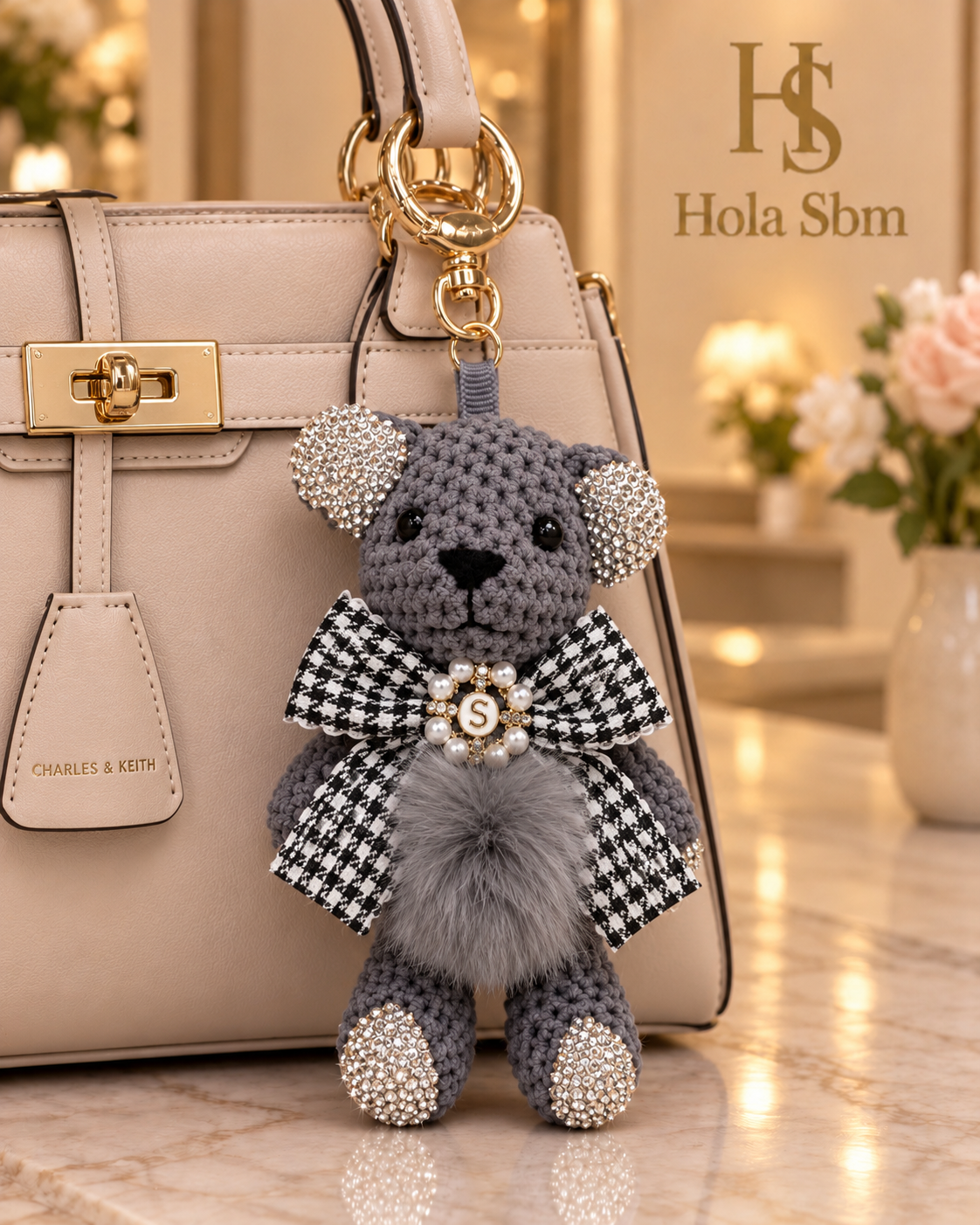 Portachiavi Teddy Éclat grigio
