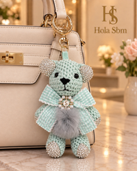 Portachiavi Teddy Éclat verde menta