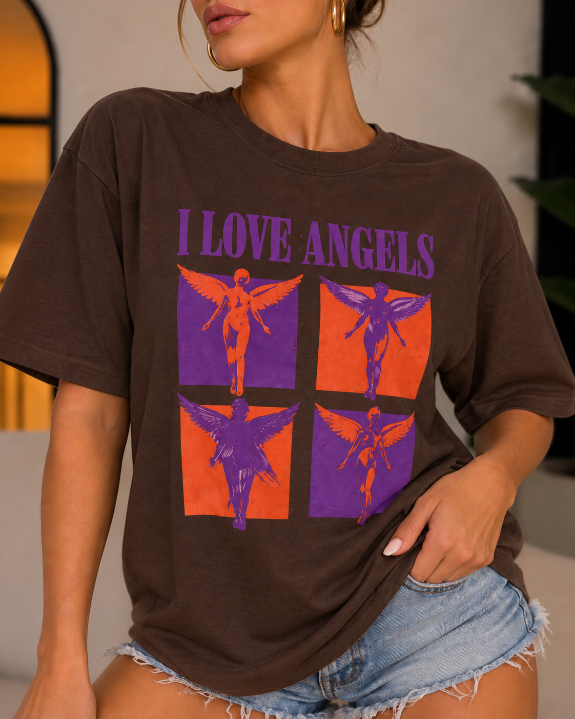 T-Shirt WINGS testa di moro